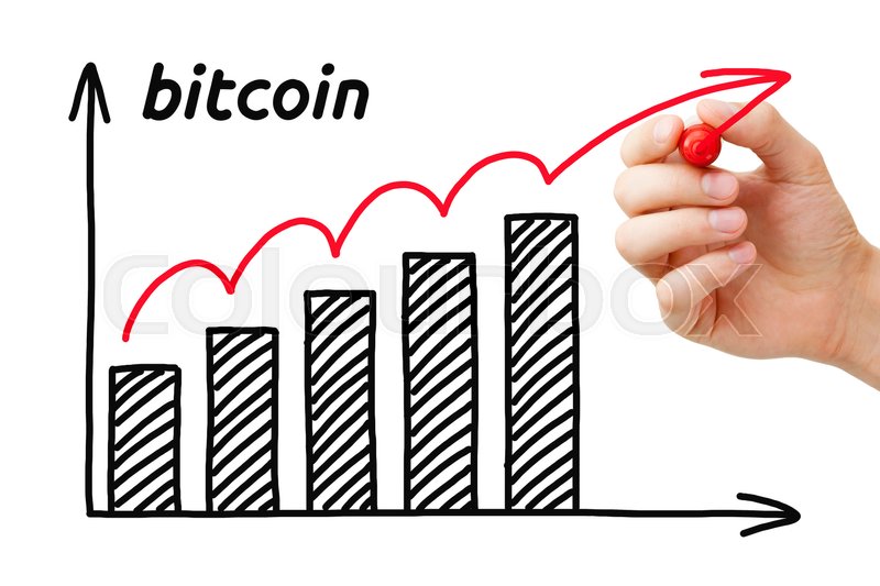 800x533 Hand Drawing Bitcoin Increasing Price Stock Photo Colourbox