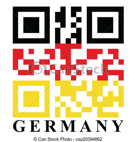 450x470 Germany Qr Code Flag, Vector