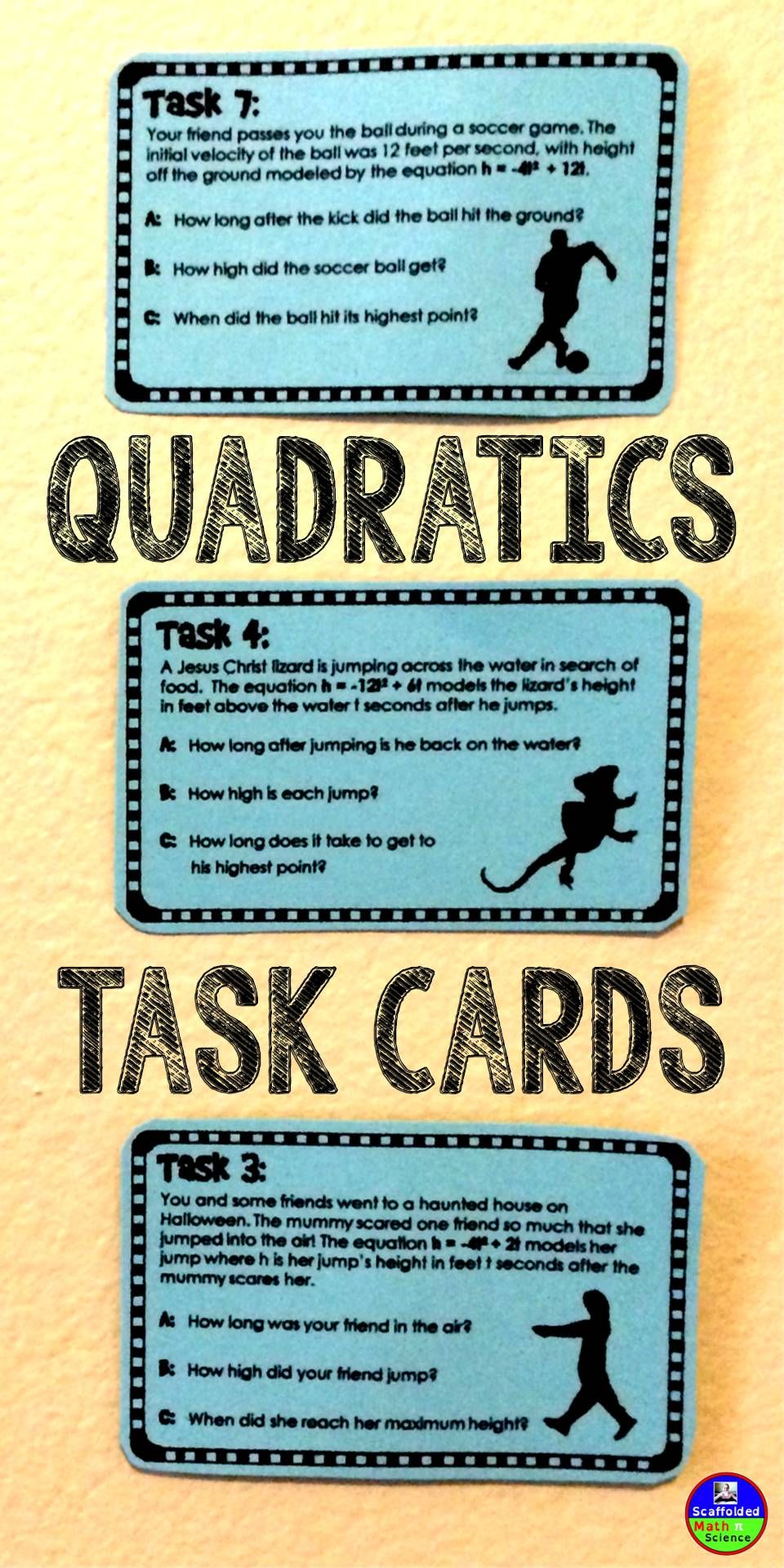 960x1920 quadratic word problems task cards