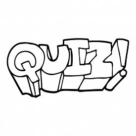 275x275 Black And White Cartoon Quiz Symbol Image