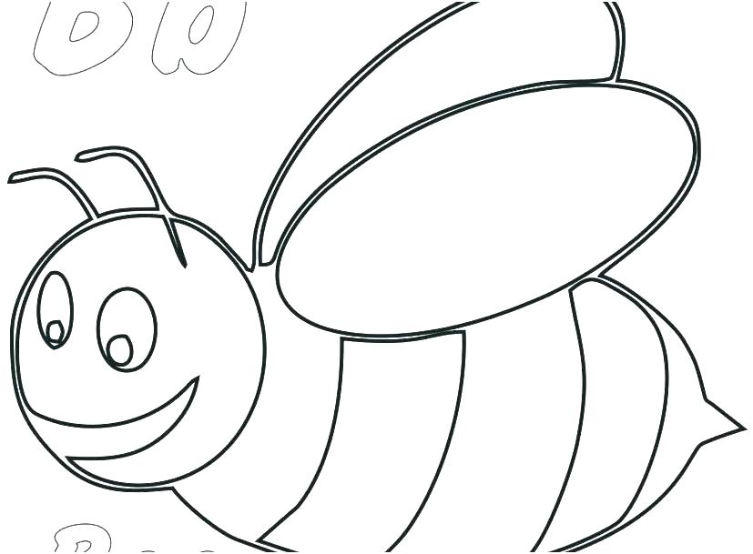 827x609 Bee Drawing For Kids Bee Directed Drawing Tutorial Famous