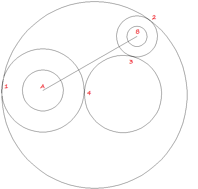667x636 draw a circle with radius tangent to two objects tips