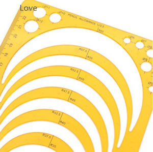 300x299 foot radius seam ruler tool patchwork circle drawing measuring