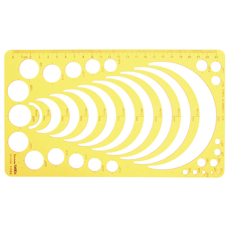 800x800 circle radius semicircle drawing template kt soft plastic ruler