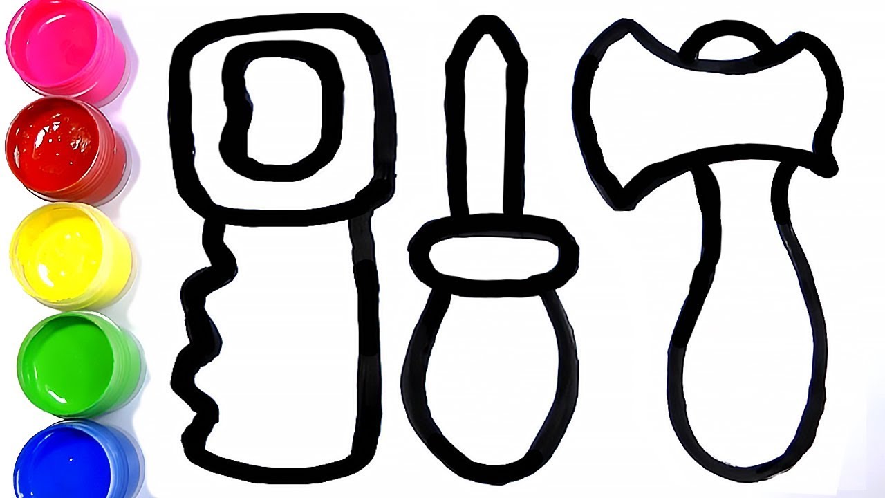 1280x720 Glitter Toy Repair Tools Art Drawing And Super Coloring For Kids