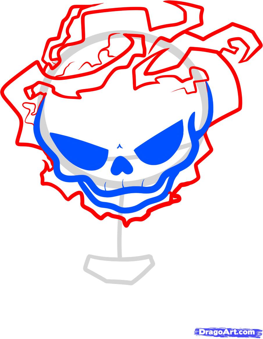 905x1165 Draw Chibi Ghost Rider, Step