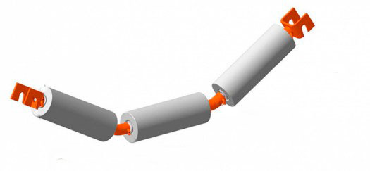 525x243 rolled type and welded type conveyer rollers