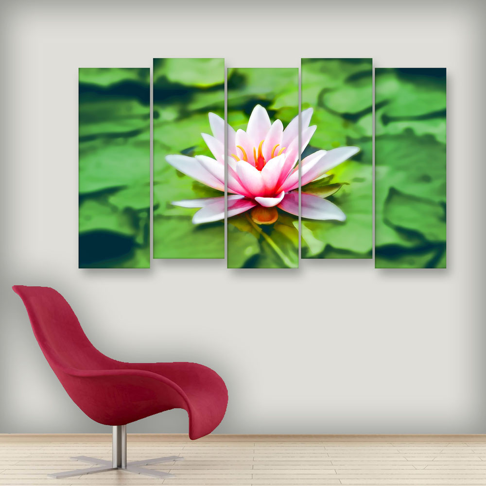 1000x1000 Multiple Frames Beautiful Lotus Flower Wall Painting For Living
