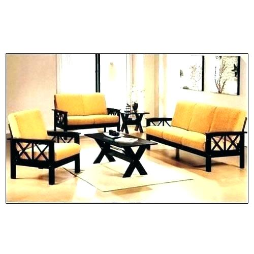 500x500 Wooden Sofa Design Set Designs For Small Living Room Medium Size