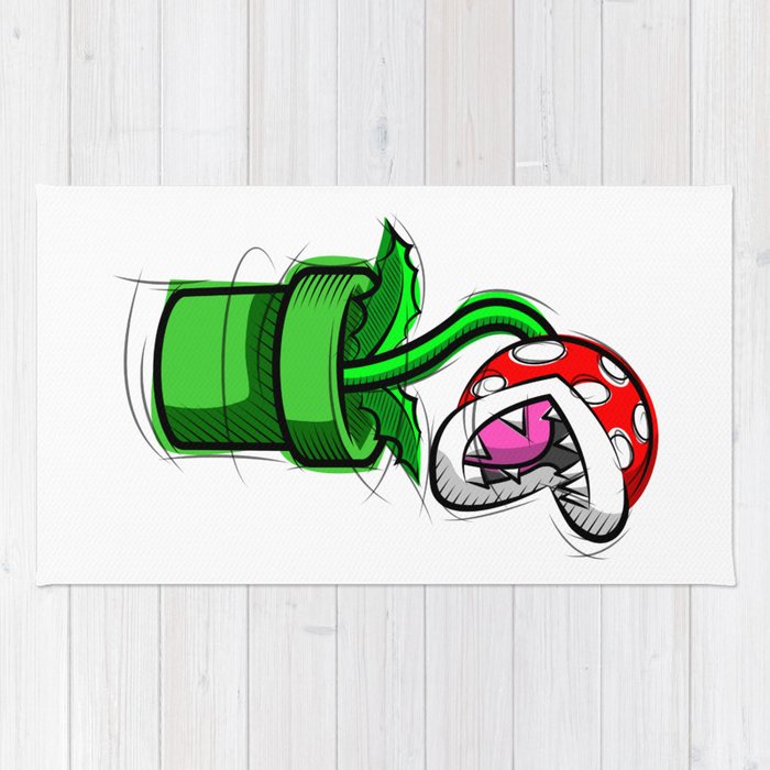 700x700 Piranha Plant Digital Drawing, Games Art, Super Mario, Nintendo