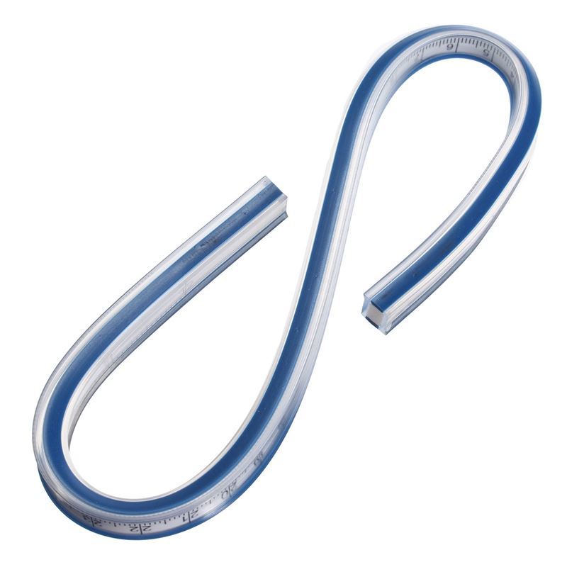 800x800 Flexible Vinyl Plastic Drafting Drawing Curve Soft Ruler