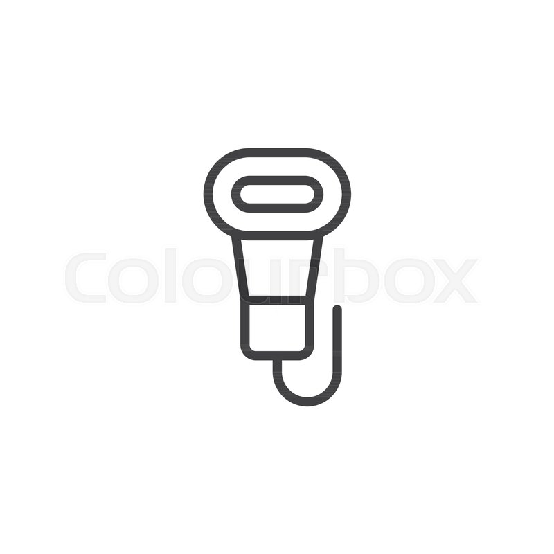 800x800 Barcode Scanner Outline Icon Linear Stock Vector Colourbox