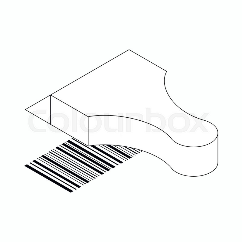 800x800 Barcode Scanner Icon In Isometric Stock Vector Colourbox