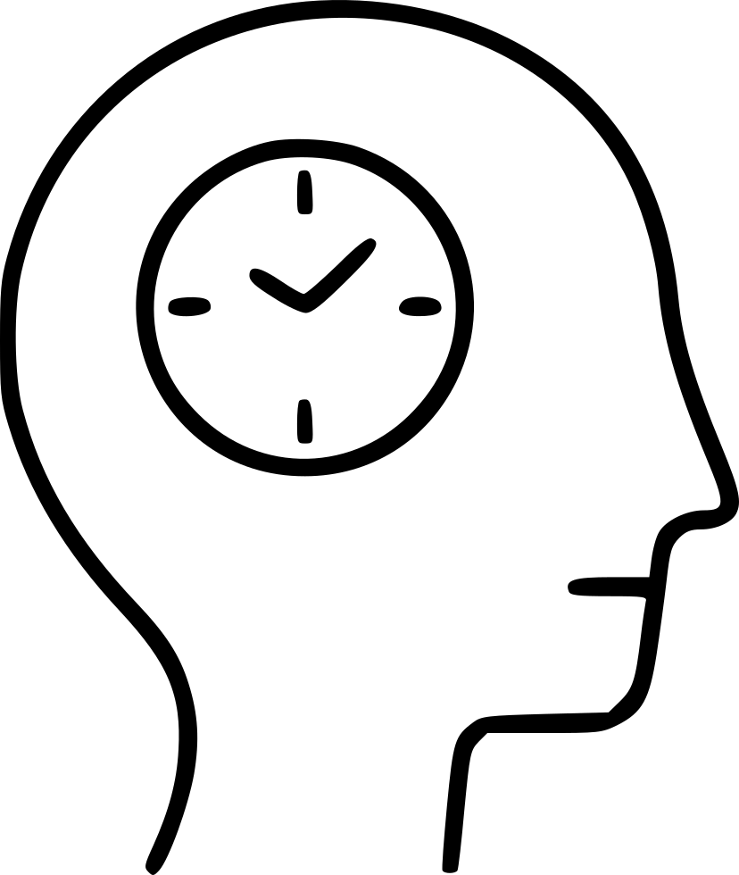 828x980 Human Head Clock Plan Timeplan Schedule Timetable Png Icon