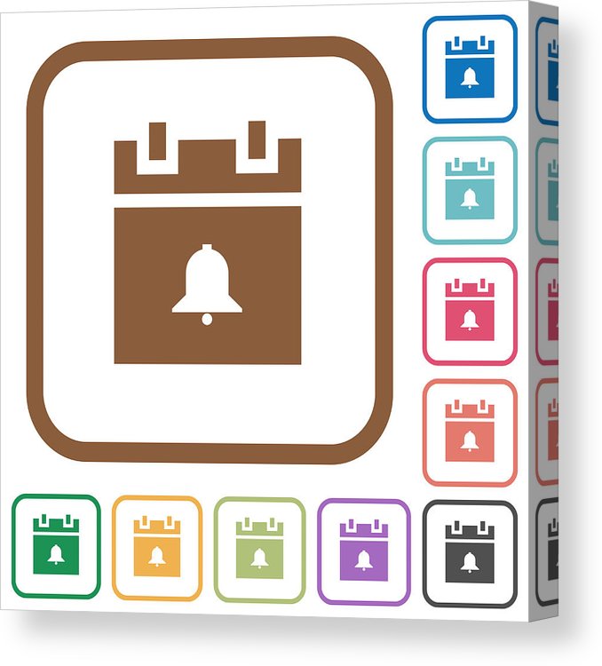 678x750 Schedule Alarm Simple Icons Canvas Print Canvas Art