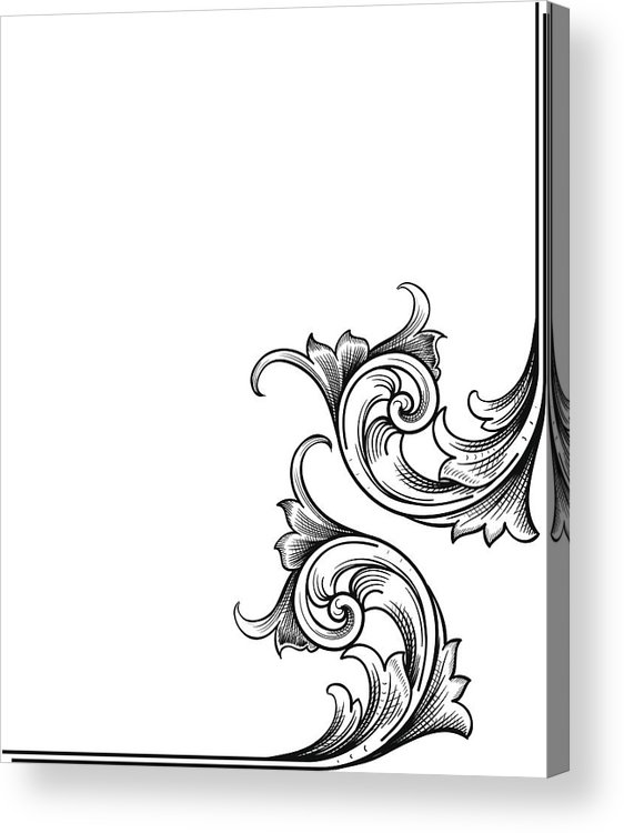 562x750 Corner Scrollwork Acrylic Print