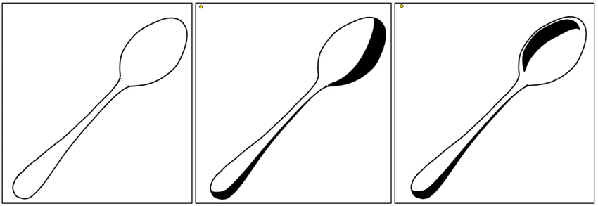 850x293 Simple Concave Example From Left To Right, Input Line Drawing