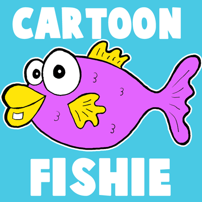 400x400 How To Draw Cartoon Fish With Basic Shapes For Kids