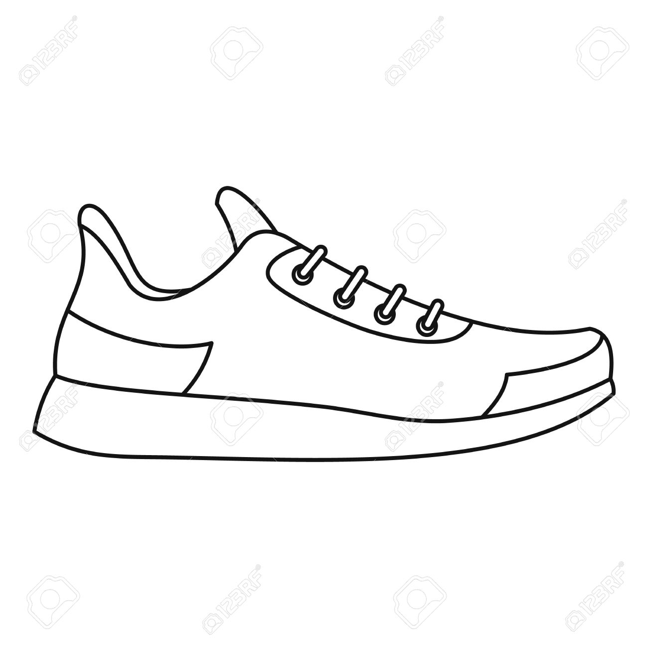 1300x1300 Drawing Shoes Outline For Free Download