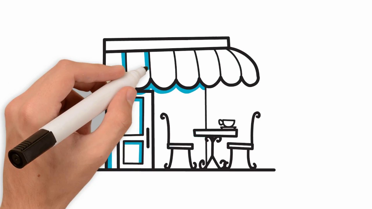 1280x720 How To Draw Coffee Shop For Children Learn Colors With Coffee