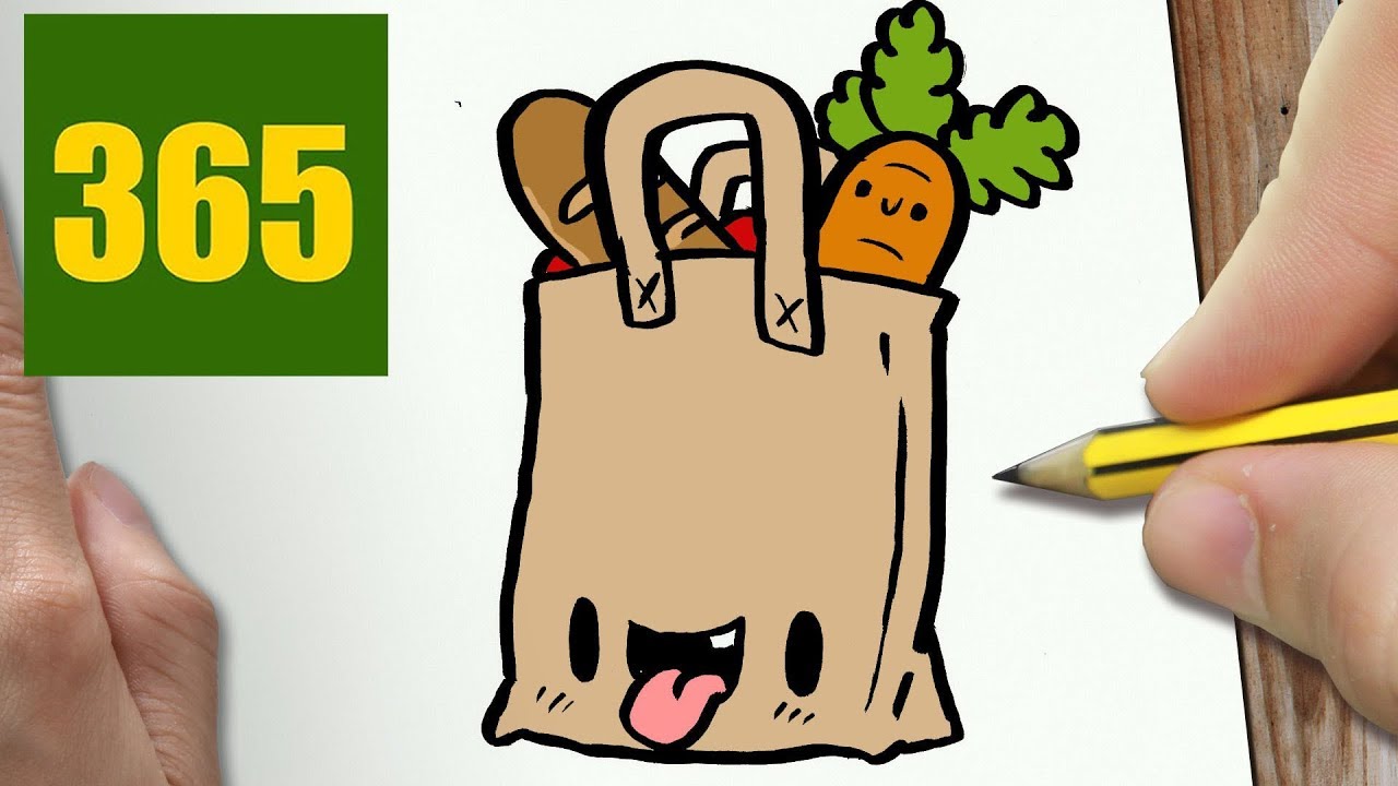 1280x720 How To Draw A Shopping Bag Cute, Easy Step