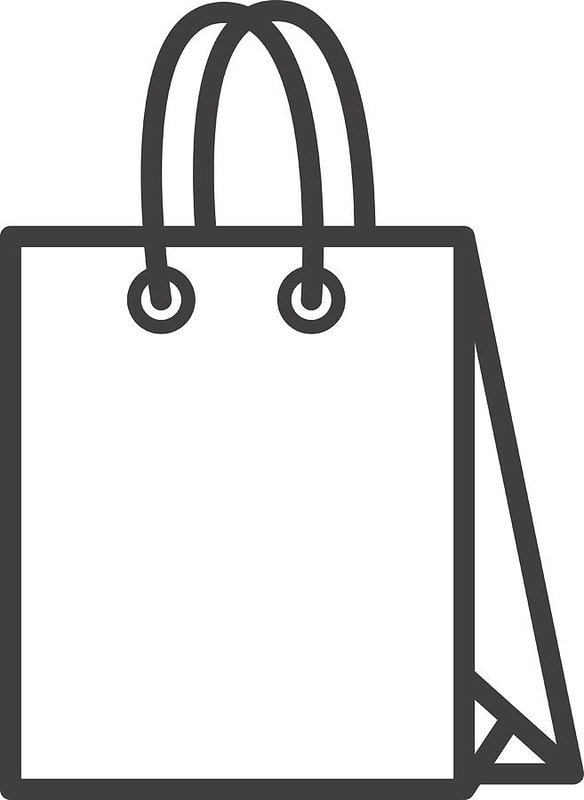 584x800 paper shopping bag linear icon filming item thin line