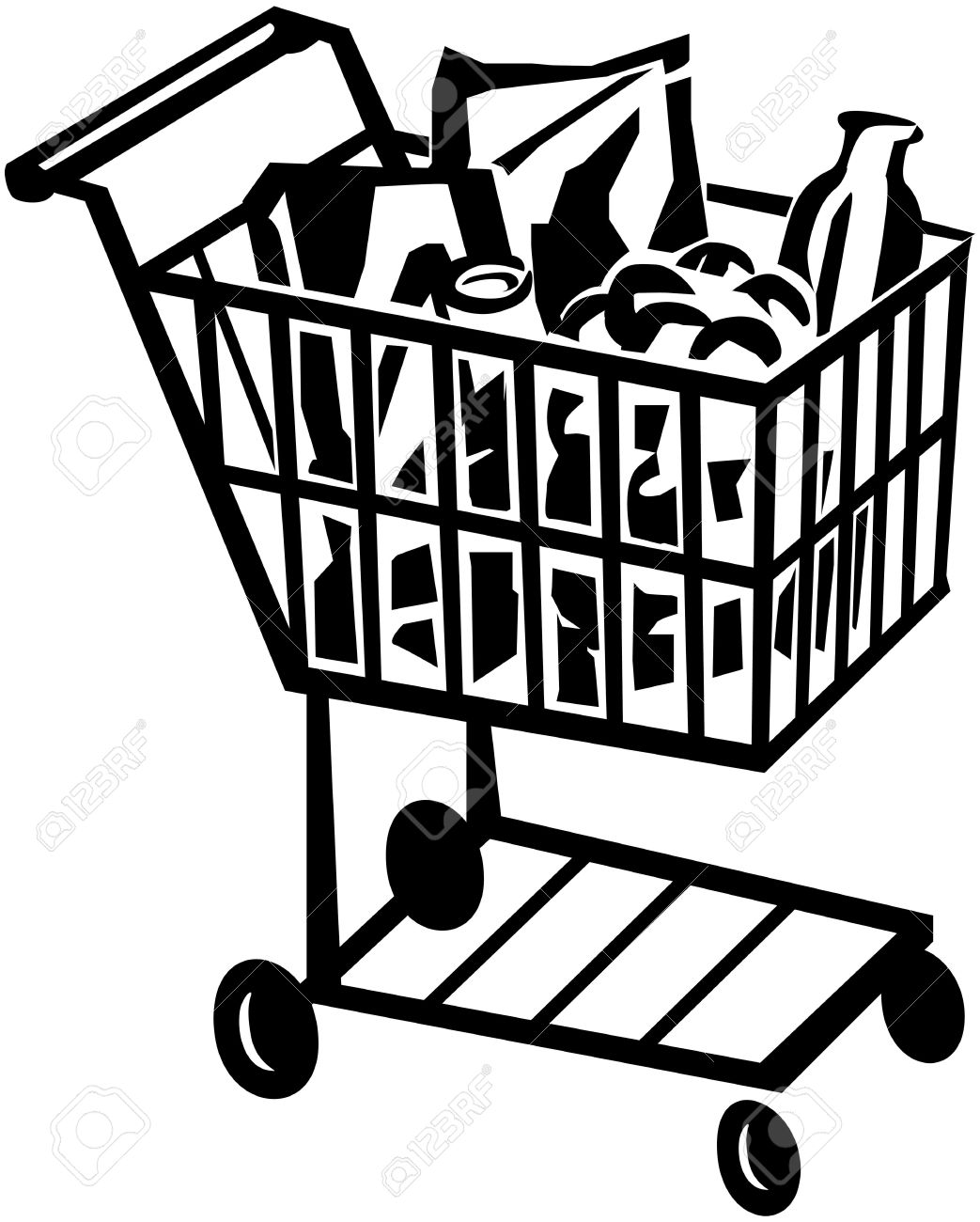 1043x1300 Shopping Cart Clipart Free