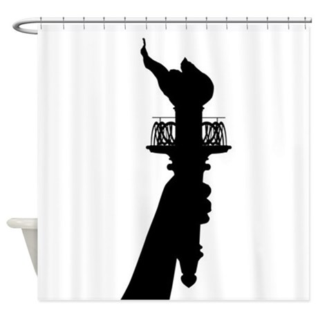 460x460 Liberty Statue Drawing Shower Curtains
