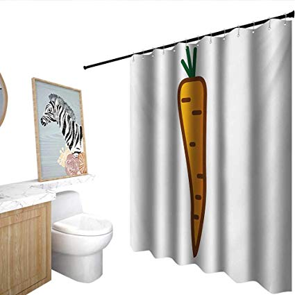 425x425 Homecoco Green And Orange Funny Shower Curtain Carrot