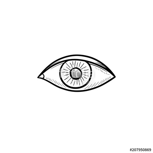 500x500 an eye hand drawn outline doodle icon eye iris and humans sight