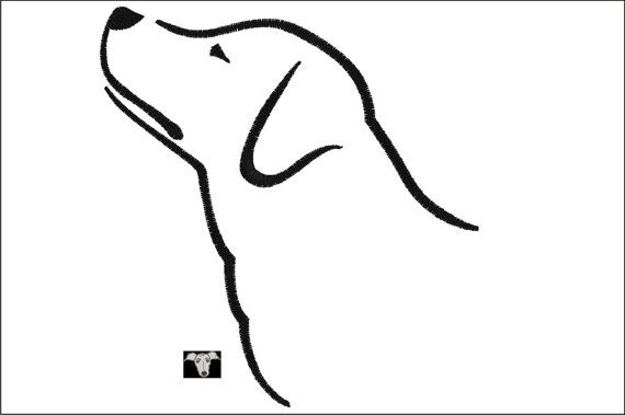 570x379 Labrador Dog Outline Designs In Sizes