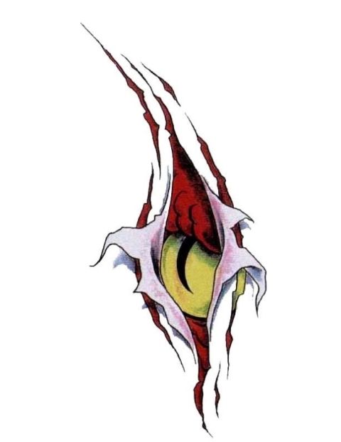 480x622 Dragon Eye Seen From Ripped Skin Tattoo Tony's Tattoo Gallery