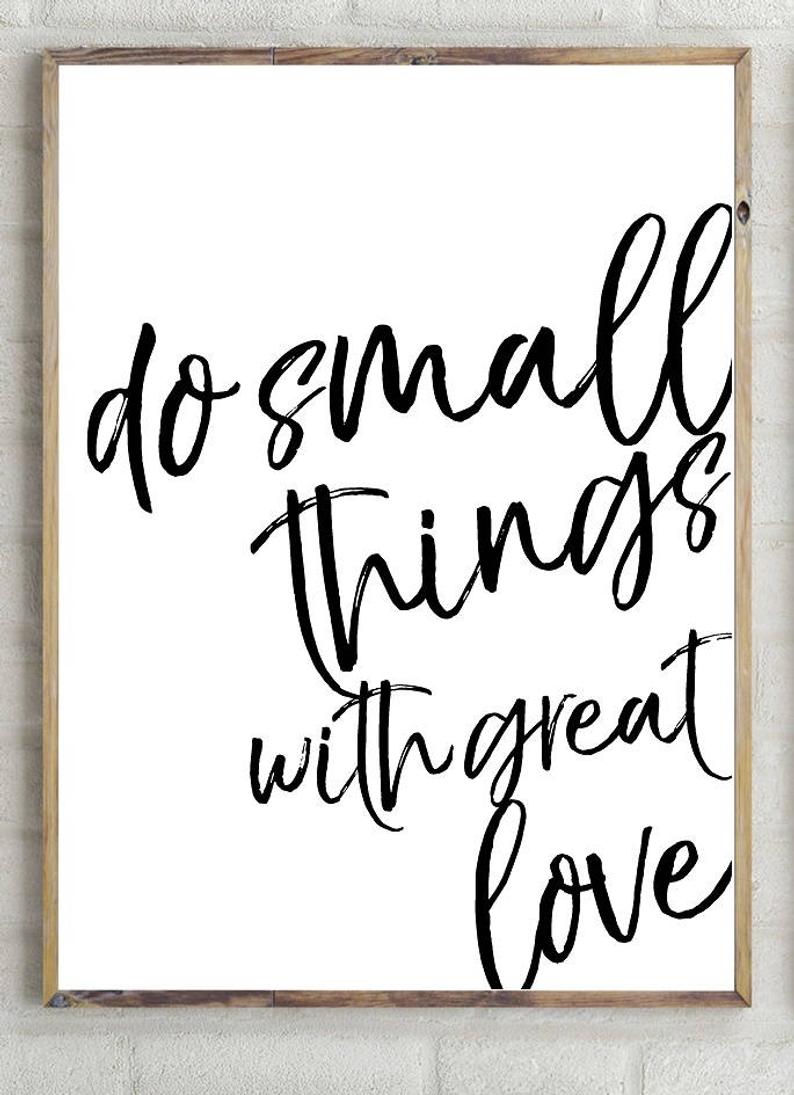794x1095 Do Small Things With Great Love Kitchen Decor Kitchen Print Etsy