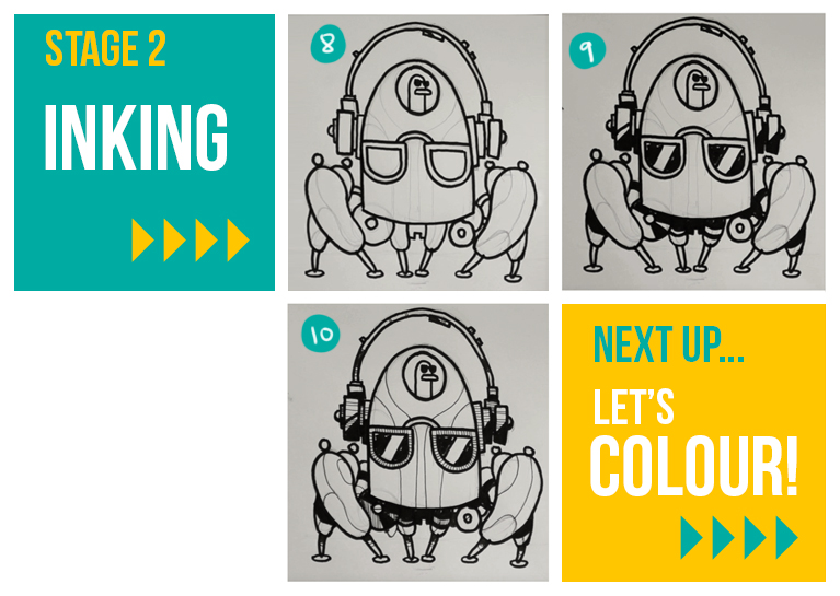 767x545 How To Draw A Cool Robot Step