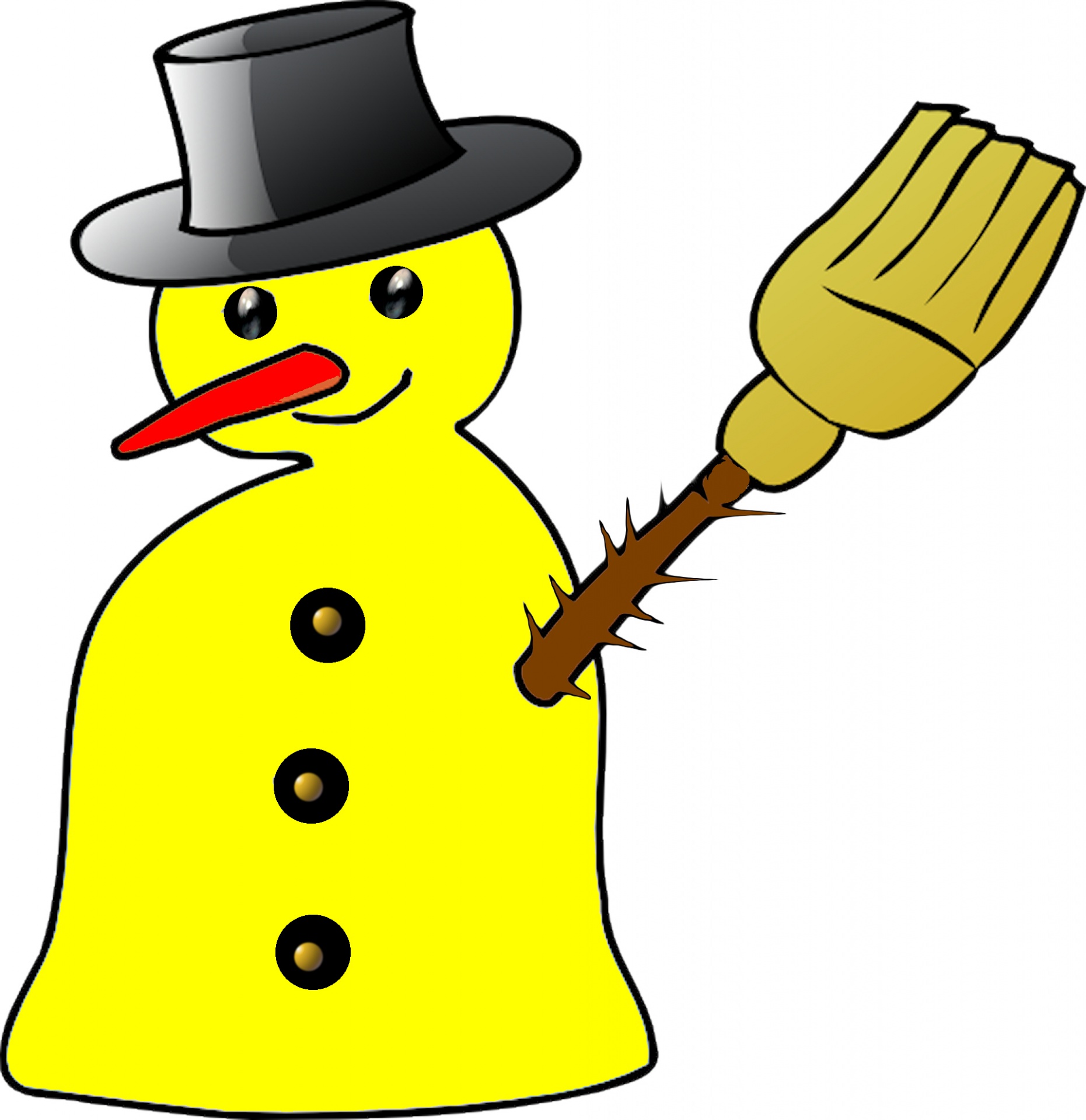 1861x1920 Doodle, Drawing, Snowman, Yellow, Background