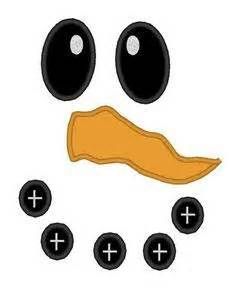 236x290 Free Printable Snowman Face Template