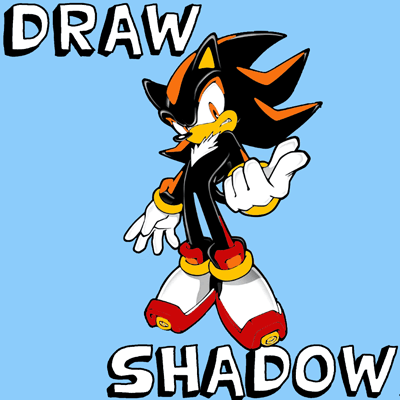 400x400 How To Draw Shadow The Hedgehog With Step
