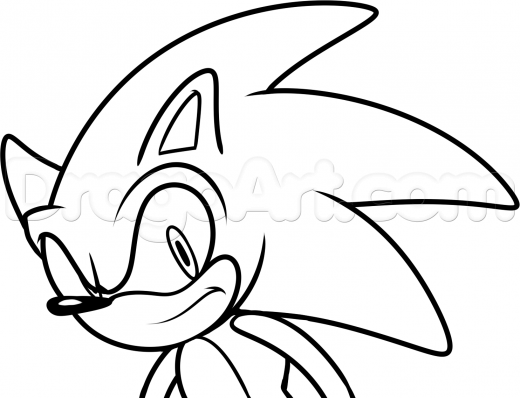 520x398 How To Draw Sonic Characters Step
