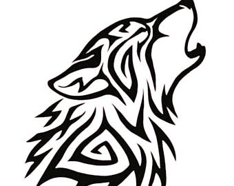 340x270 Wolf Stencil Etsy