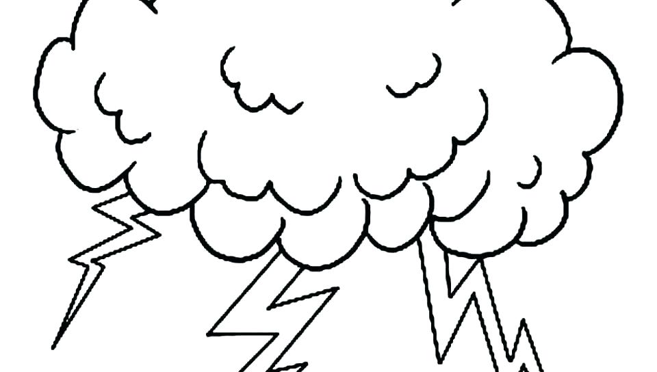 960x544 Sun Coloring Pages Preschool Cloud Storm And Clouds Drawing