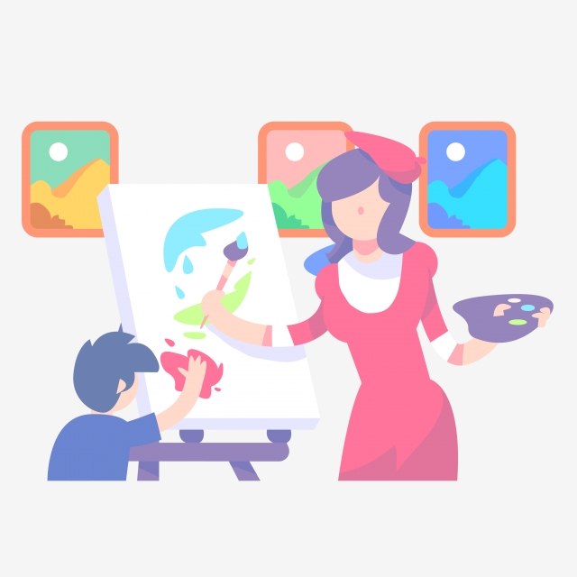 640x640 Drawing Painting Cartoon Cartoon Student, Cartoon Teacher