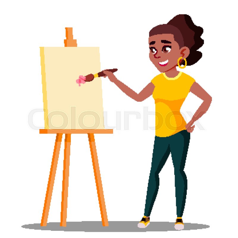 800x800 Student Art College Drawing On The Stock Vector Colourbox