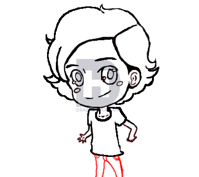 406x361 How To Draw Chibi Harry Styles Step