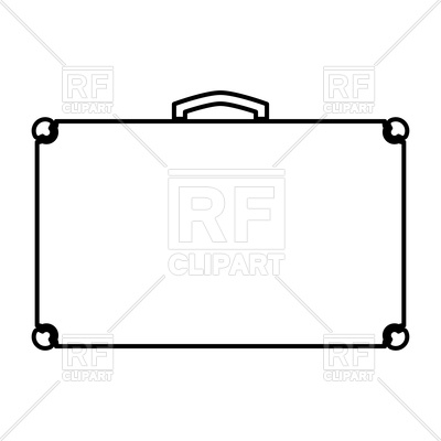 400x400 Suitcase Outline Vector Image Of Objects