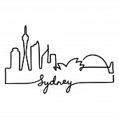 170x170 sydney harbour bridge simple drawing poster