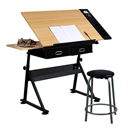 425x425 Yaheetech Height Adjustable Drafting Table Desk