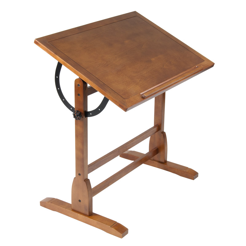 800x800 Studio Designs Vintage Drafting Table, Color Rustic Oak