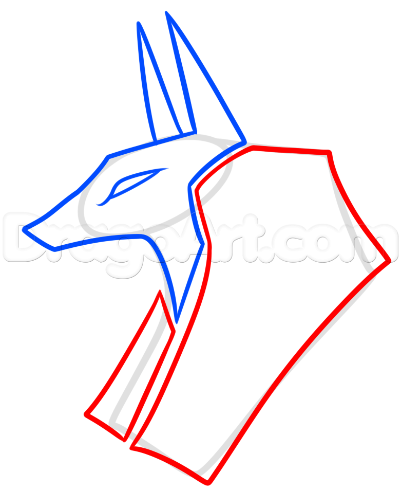 781x953 Step How To Draw A Tribal Anubis Tattoo