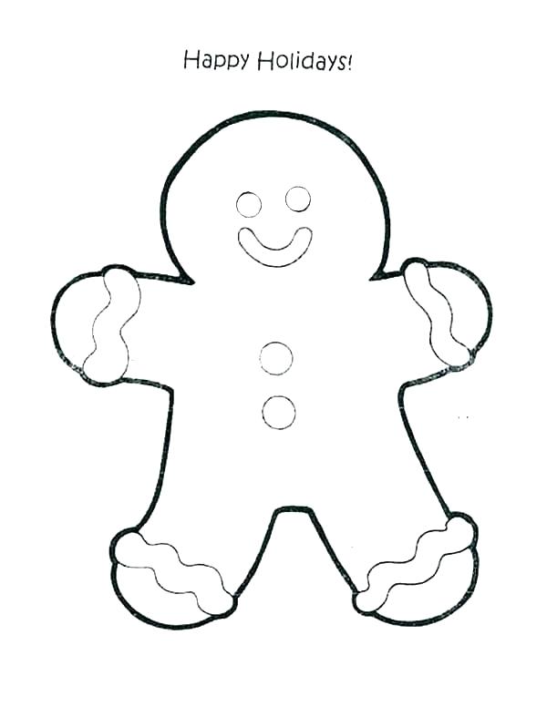 600x787 Gingerbread Man Template Free Coloring Pages Ginger Bread