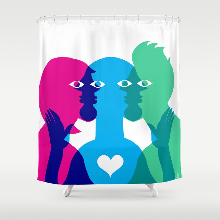 700x700 Drawing Pride Bisexual Shower Curtain